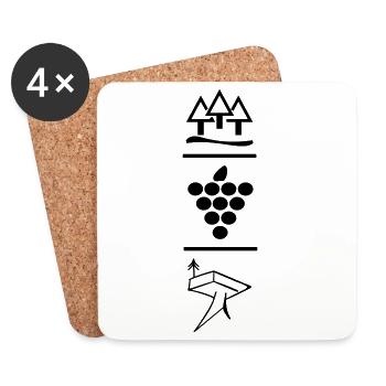 Pfalzlust 2017 - Coasters (set of 4) - white - Front