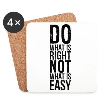 do what is right not what is easy - Untersetzer (4er-Set) - Weiß - Vorne