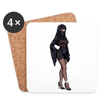 ShadowNinja with Tattoo - Coasters (set of 4) - white - Front