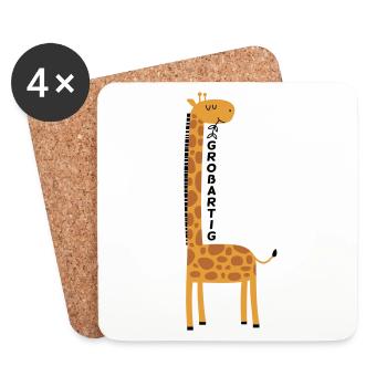 Giraffe großartig - Untersetzer (4er-Set) - Weiß - Vorne