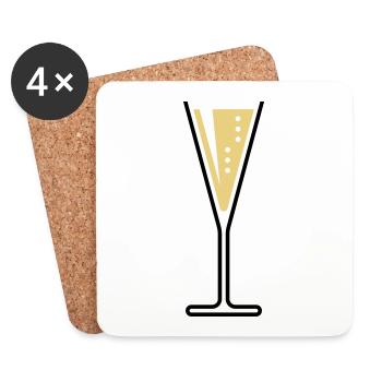 XBiloved and sparkling - Coasters (set of 4) - white - Front