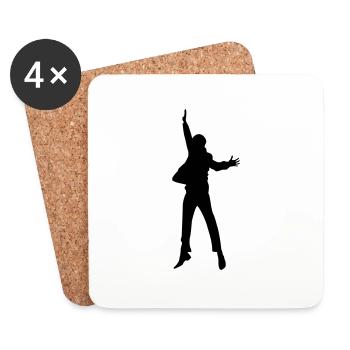 Jump High - Untersetzer (4er-Set) - Weiß - Vorne