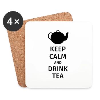 keep calm and drink tea - Untersetzer (4er-Set) - Weiß - Vorne