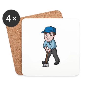 Farmer - Coasters (set of 4) - white - Front