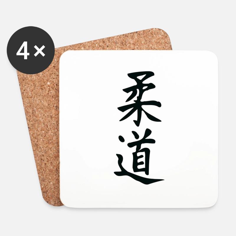 le judo - Untersetzer (4er-Set) - Weiß
