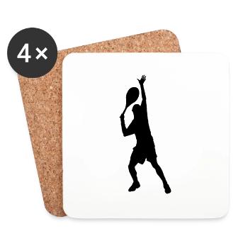 tennis sport - Coasters (set of 4) - white - Front