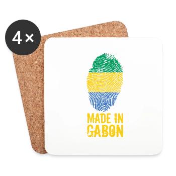 Made In Gabon / Gabun / Le Gabon - Untersetzer (4er-Set) - Weiß - Vorne