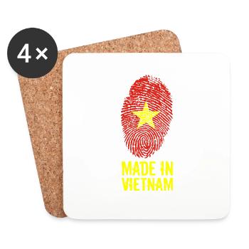 Made In Vietnam / Việt Nam - Untersetzer (4er-Set) - Weiß - Vorne