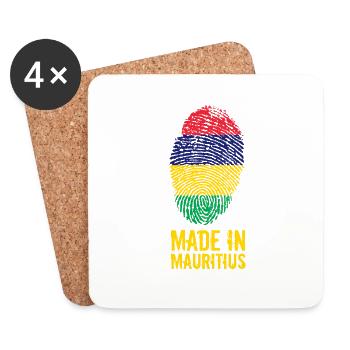 Made In Mauritius / Maurice / Moris - Untersetzer (4er-Set) - Weiß - Vorne