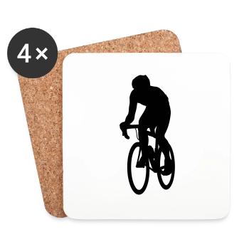 Rennrad - Untersetzer (4er-Set) - Weiß - Vorne