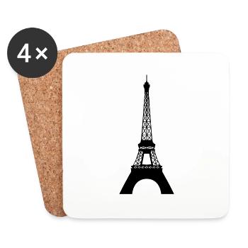 Eiffel Tower - Coasters (set of 4) - white - Front