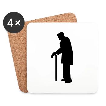 Pensioner - Coasters (set of 4) - white - Front