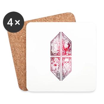 cthuthu ornament universe - Untersetzer (4er-Set) - Weiß - Vorne