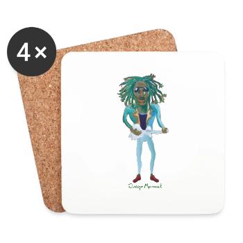 kid reaggae 2 - Dessous de verre (lot de 4) - blanc - Devant