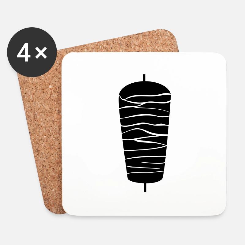 Döner - Untersetzer (4er-Set) - Weiß