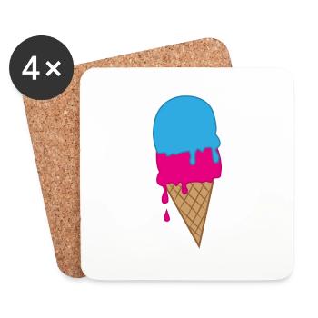 ice creme - Untersetzer (4er-Set) - Weiß - Vorne