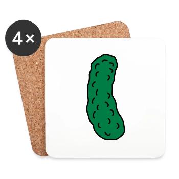 Cucumber - Coasters (set of 4) - white - Front