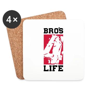 bros_4_life_cb2 - Dessous de verre (lot de 4) - blanc - Devant