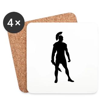 spartaner - Dessous de verre (lot de 4) - blanc - Devant