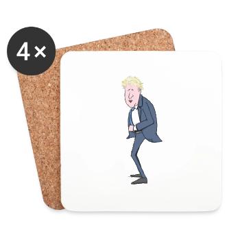 Illustration de Boris Johnson - Dessous de verre (lot de 4) - blanc - Devant