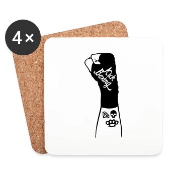 kickboxing - Coasters (set of 4) - white - Front