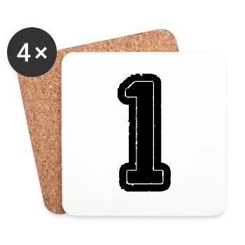1 - Coasters (set of 4) - white - Front