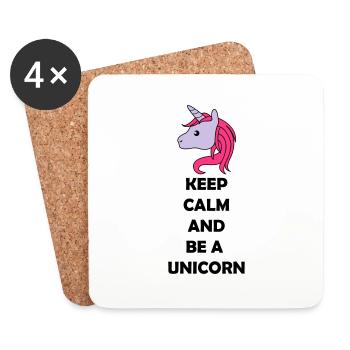 be_a_unicorn_02 - Untersetzer (4er-Set) - Weiß - Vorne