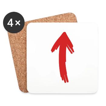 arrow - Coasters (set of 4) - white - Front