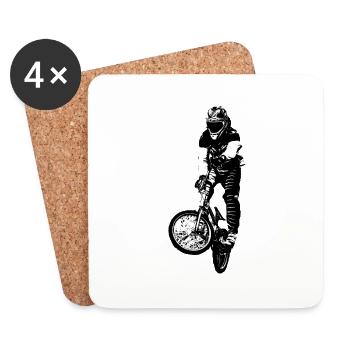 bmx - Dessous de verre (lot de 4) - blanc - Devant
