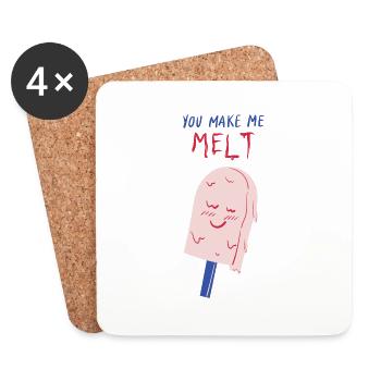 you make me melt icecream - Untersetzer (4er-Set) - Weiß - Vorne