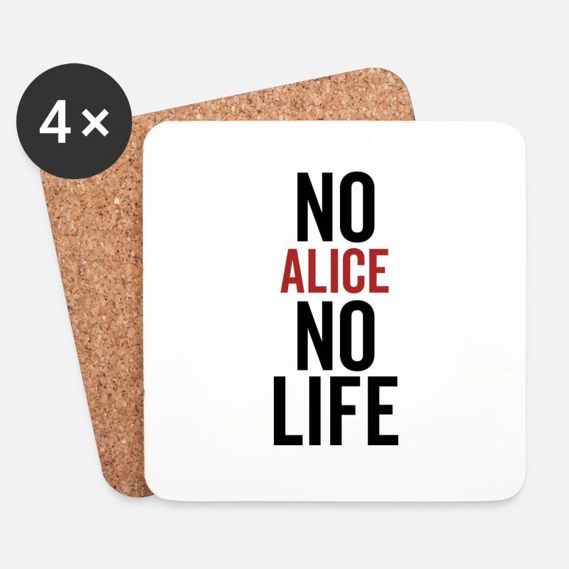 Keine Alice Kein Leben - Untersetzer (4er-Set) - Weiß