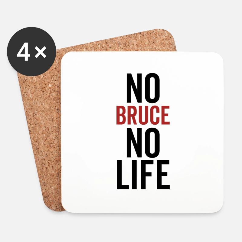 Kein Bruce Kein Leben - Untersetzer (4er-Set) - Weiß
