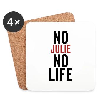 No Julie No Life - Coasters (set of 4) - white - Front