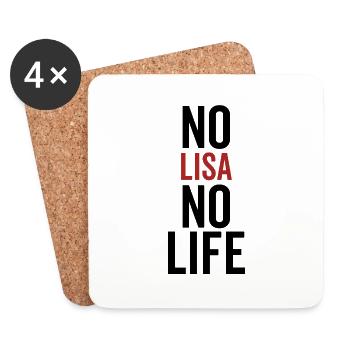 No Lisa No Life - Coasters (set of 4) - white - Front