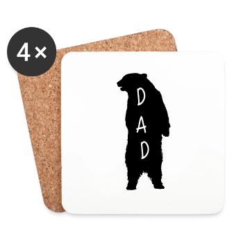 Dad - Coasters (set of 4) - white - Front