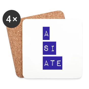 A SI ATE. Wonderful NEW Design by Maximum Design!! - Untersetzer (4er-Set) - Weiß - Vorne