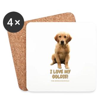 I love my Goldie! - Untersetzer (4er-Set) - Weiß - Vorne