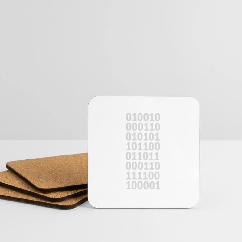 Binary Code Program Language Coasters (set of 4)