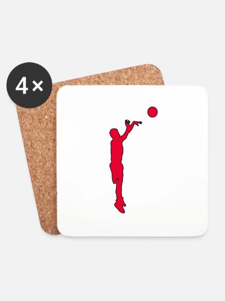 Basketball players - Coasters (set of 4) - white