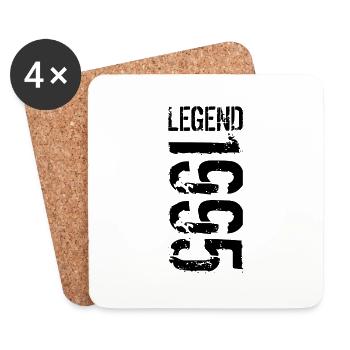 Légende 1995 noir - Dessous de verre (lot de 4) - blanc - Devant