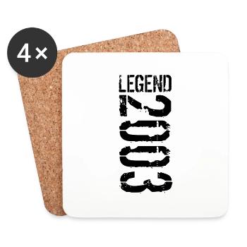 Legend 2003 black - Untersetzer (4er-Set) - Weiß - Vorne