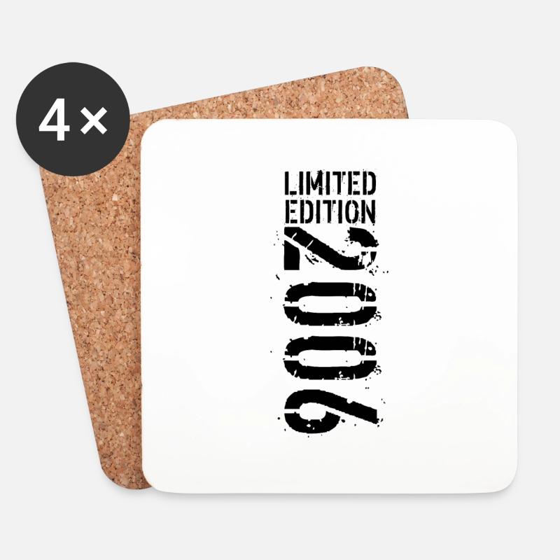 LIMITED EDITION 2006 SCHWARZ - Untersetzer (4er-Set) - Weiß