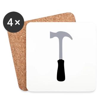 hammer - Untersetzer (4er-Set) - Weiß - Vorne
