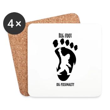 Grand pied grande personnalité - Dessous de verre (lot de 4) - blanc - Devant