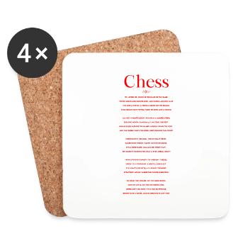 Schach Definition Rap - Untersetzer (4er-Set) - Weiß - Vorne