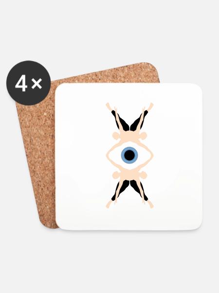 Eye - Coasters (set of 4) - white