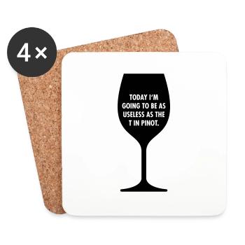 Pinot - Dessous de verre (lot de 4) - blanc - Devant