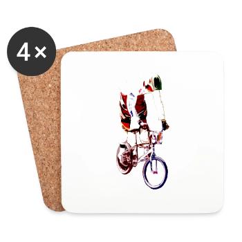 bmx - Dessous de verre (lot de 4) - blanc - Devant