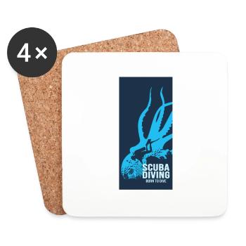 Scuba Diving Diver Diver - Coasters (set of 4) - white - Front