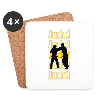 Judo Judo Judo - Untersetzer (4er-Set) - Weiß - Vorne